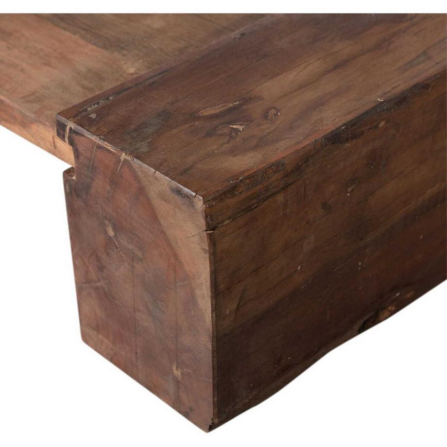 mutoni Table basse Cuno Mango brun foncé 70x120  