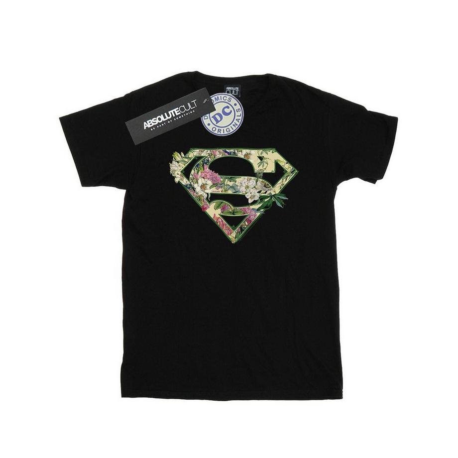 DC COMICS Superman Floral Logo T-Shirt  