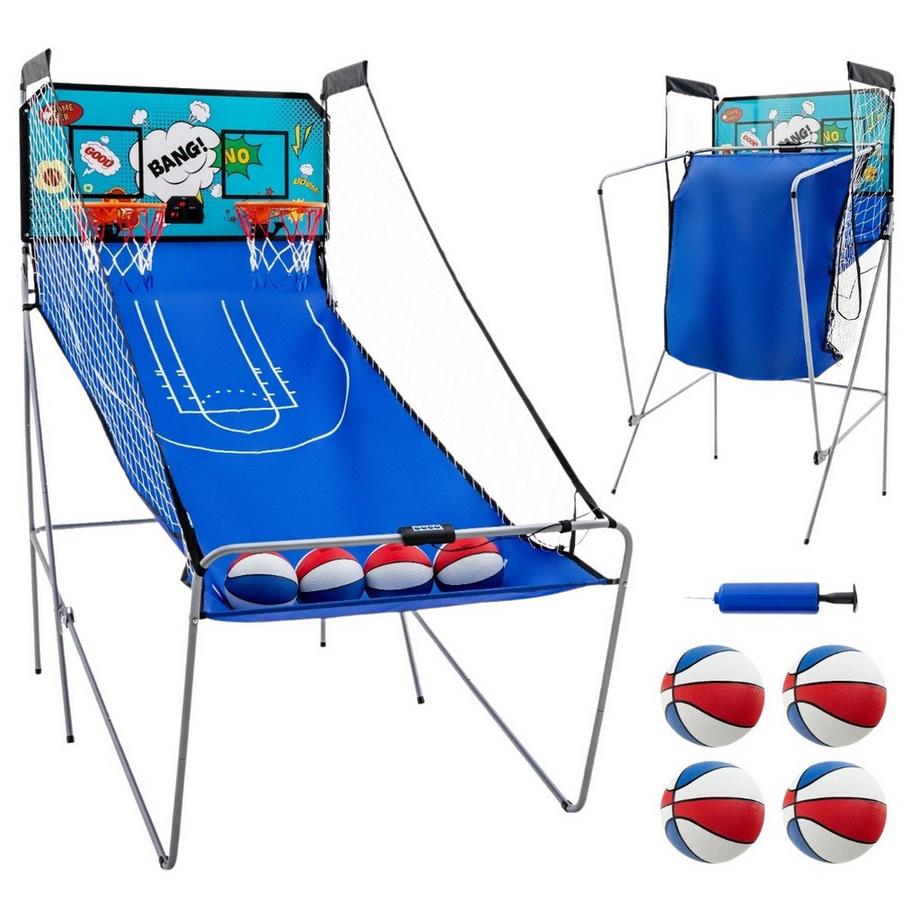 8 in 1 Basketballautomat mit 4 Bällen & Luftpumpe & 8 Spielmodi Arcade Basketballspiele