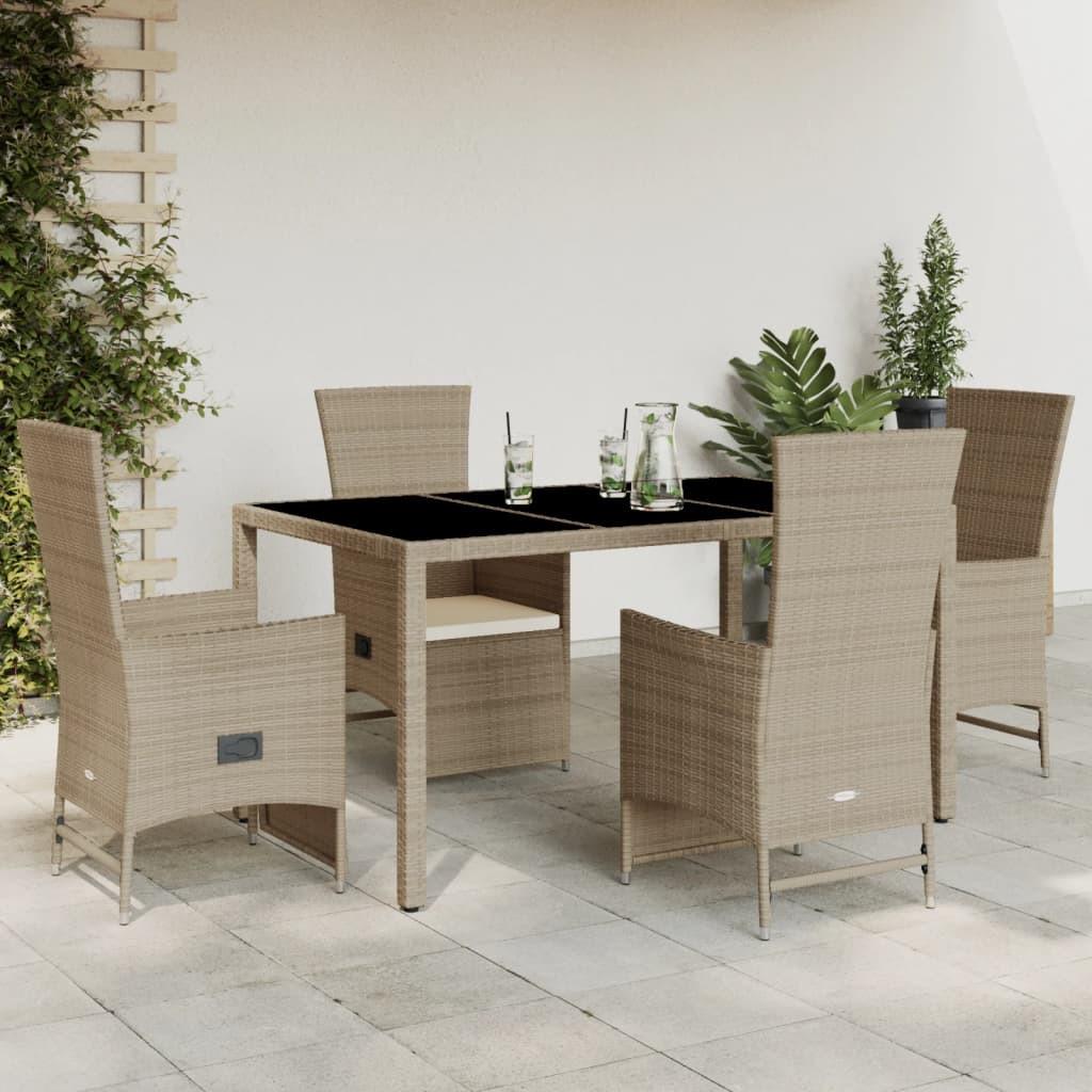 VidaXL set da pranzo da giardino Polirattan  