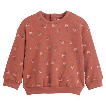 Sweatshirt mit Rundhalsausschnitt und Druckknopfleiste