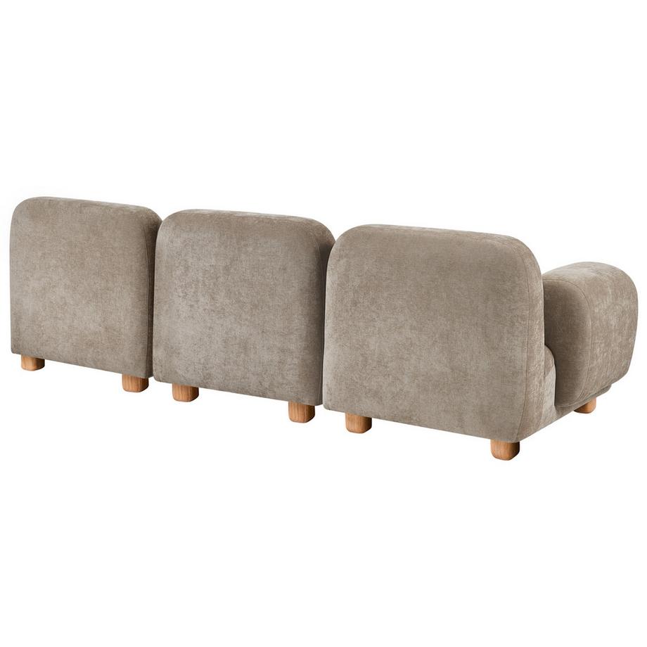 Beliani Canapé 3 places en Tissu Moderne AMLI  
