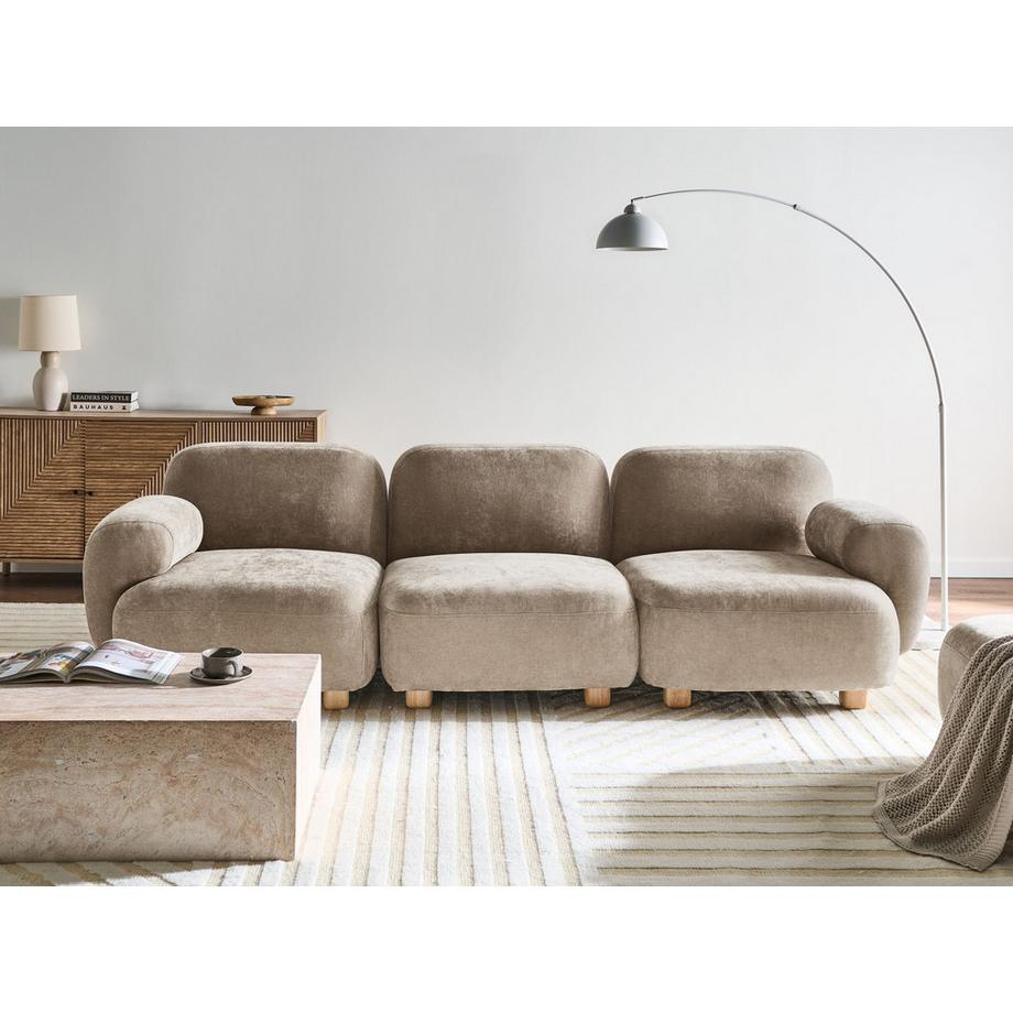Beliani Canapé 3 places en Tissu Moderne AMLI  