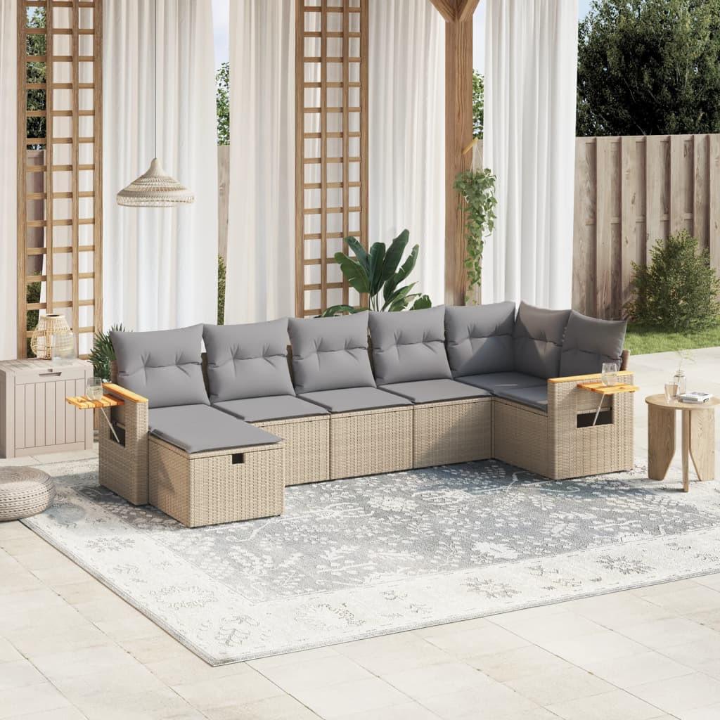 VidaXL Ensemble de canapés de jardin rotin synthétique  