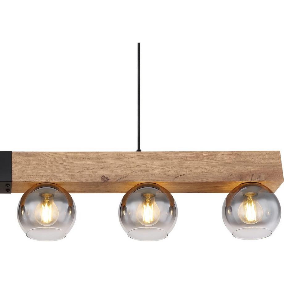 mutoni Lampe à suspension Moitas métal noir mat 6xE27  