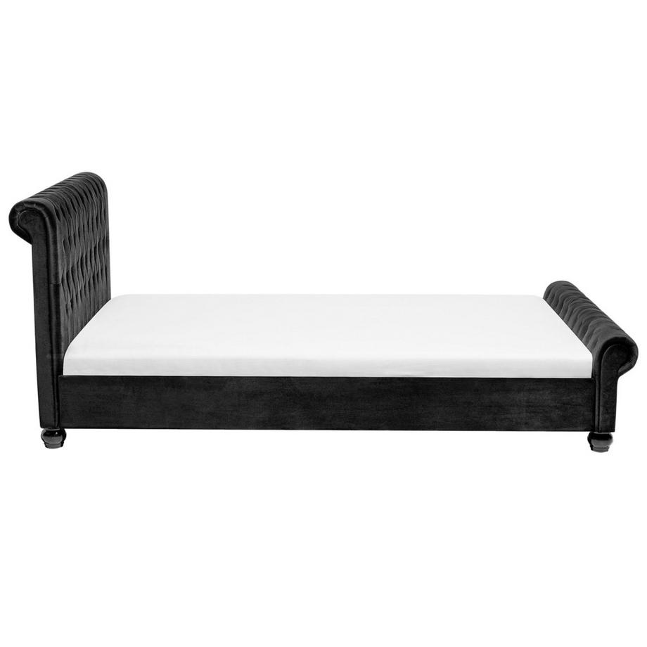 Beliani Letto ad acqua en Velluto Glamour AVALLON  