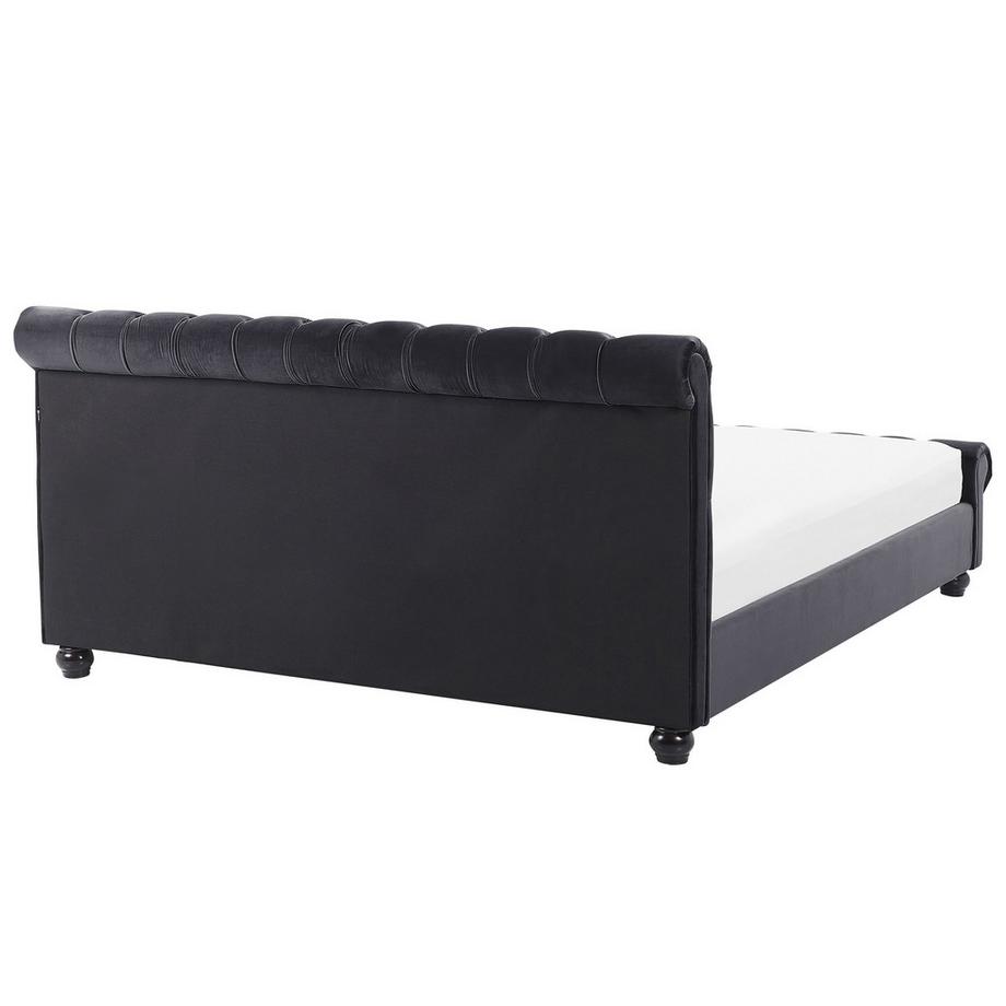 Beliani Letto ad acqua en Velluto Glamour AVALLON  