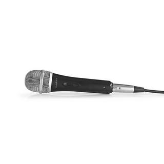 Nedis  Microphone fileté | Cardioïde | Câble amovible | 5,00 m | 50 Hz - 15 kHz | 600 ohms | -72 dB | Bouton ON / OFF | Valise incluse | Abs / Aluminium | Gris / noir 