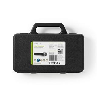 Nedis  Gewindemikrofon | Kardioid | Abnehmbares Kabel | 5.00 m | 50 Hz - 15 kHz | 600 Ohm | -72 db | Ein / Aus -Taste | Koffer enthalten | ABS / Aluminium | Grauschwarz 