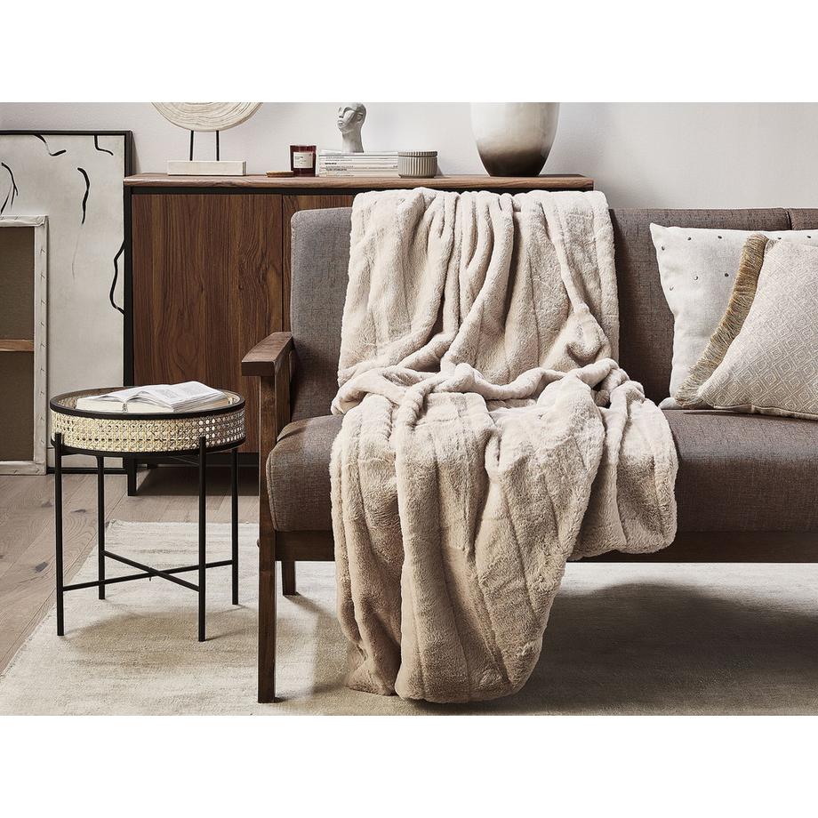 Beliani LABYAR Coperta Morbida Scandinava in Poliestere  