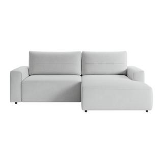 Vente-unique Ecksofa mit Schlaffunktion - Ecke rechts - Strukturstoff - Grau - VESATO  