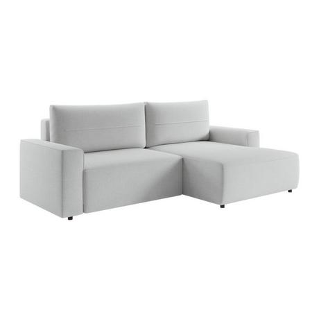 Vente-unique Ecksofa mit Schlaffunktion - Ecke rechts - Strukturstoff - Grau - VESATO  