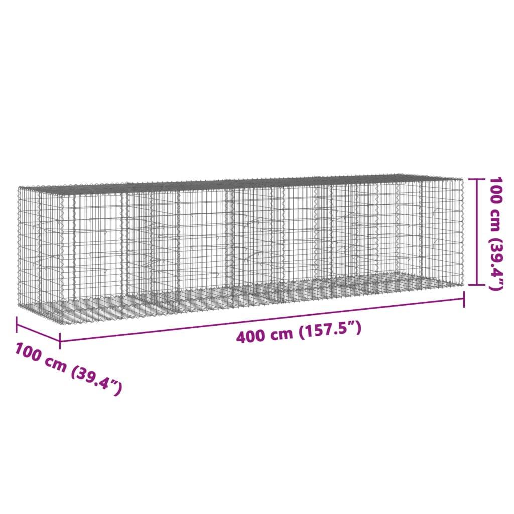 VidaXL Panier gabion fer  