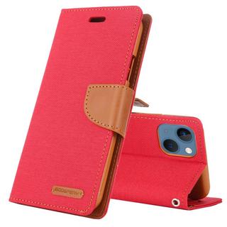 Mercury  iPhone 14 Plus - Mercury Canvas Stoff Etui Rot 