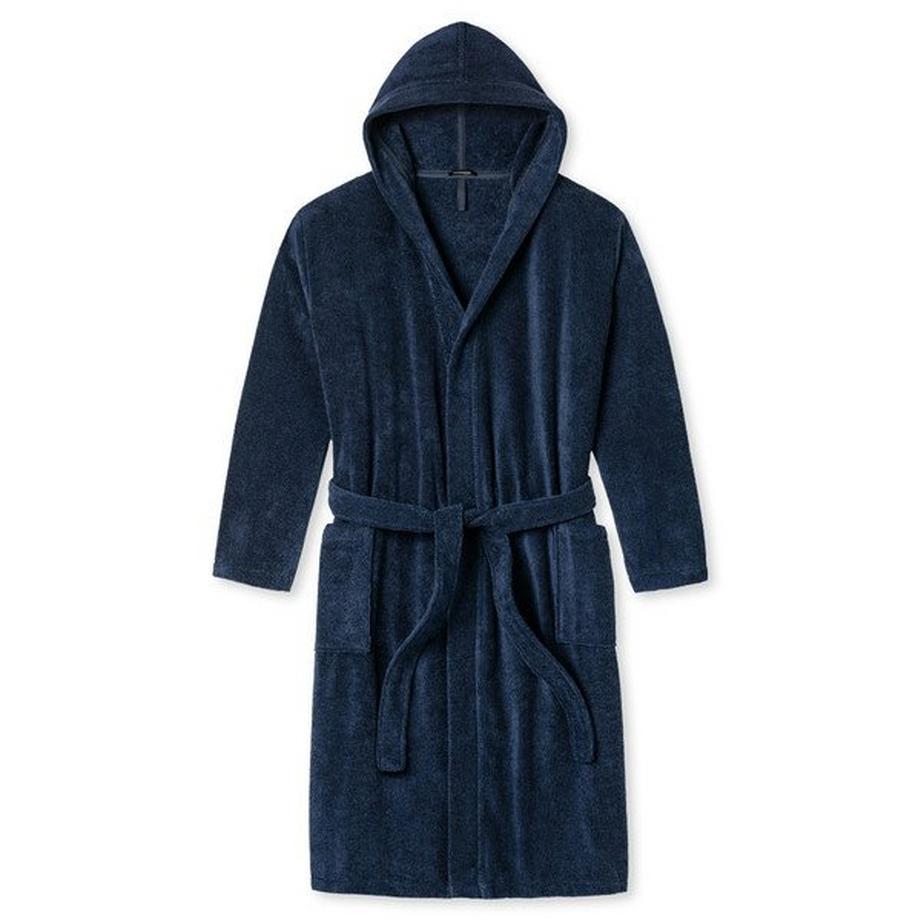 Schiesser Essentials Bademantel mit Kapuze  