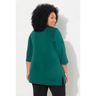 Ulla Popken  Longshirt, A-Linie, V-Ausschnitt, 3/4-Ärmel 