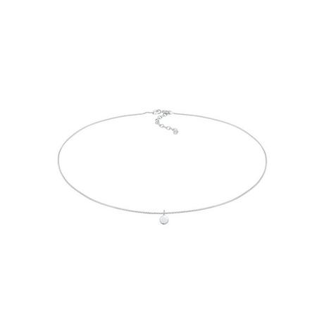 Elli  Halskette Choker Kreis Plättchen Basic Coin 