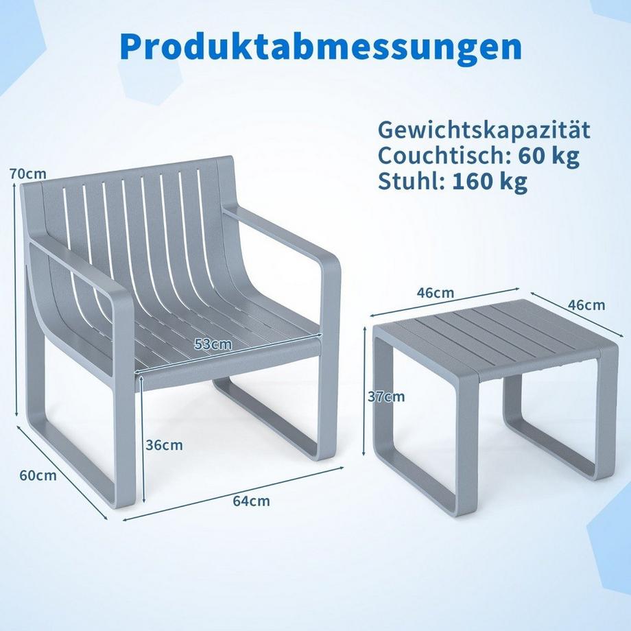 Northix Set di mobili da esterno, sedia ergonomica  