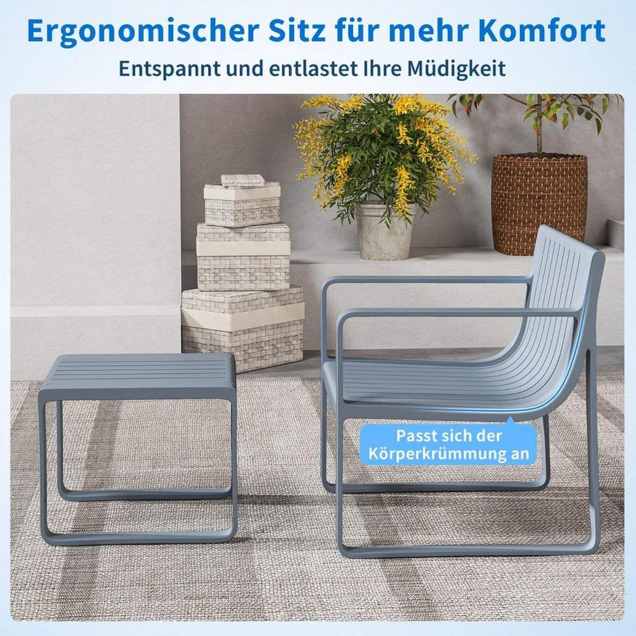 Northix Set di mobili da esterno, sedia ergonomica  
