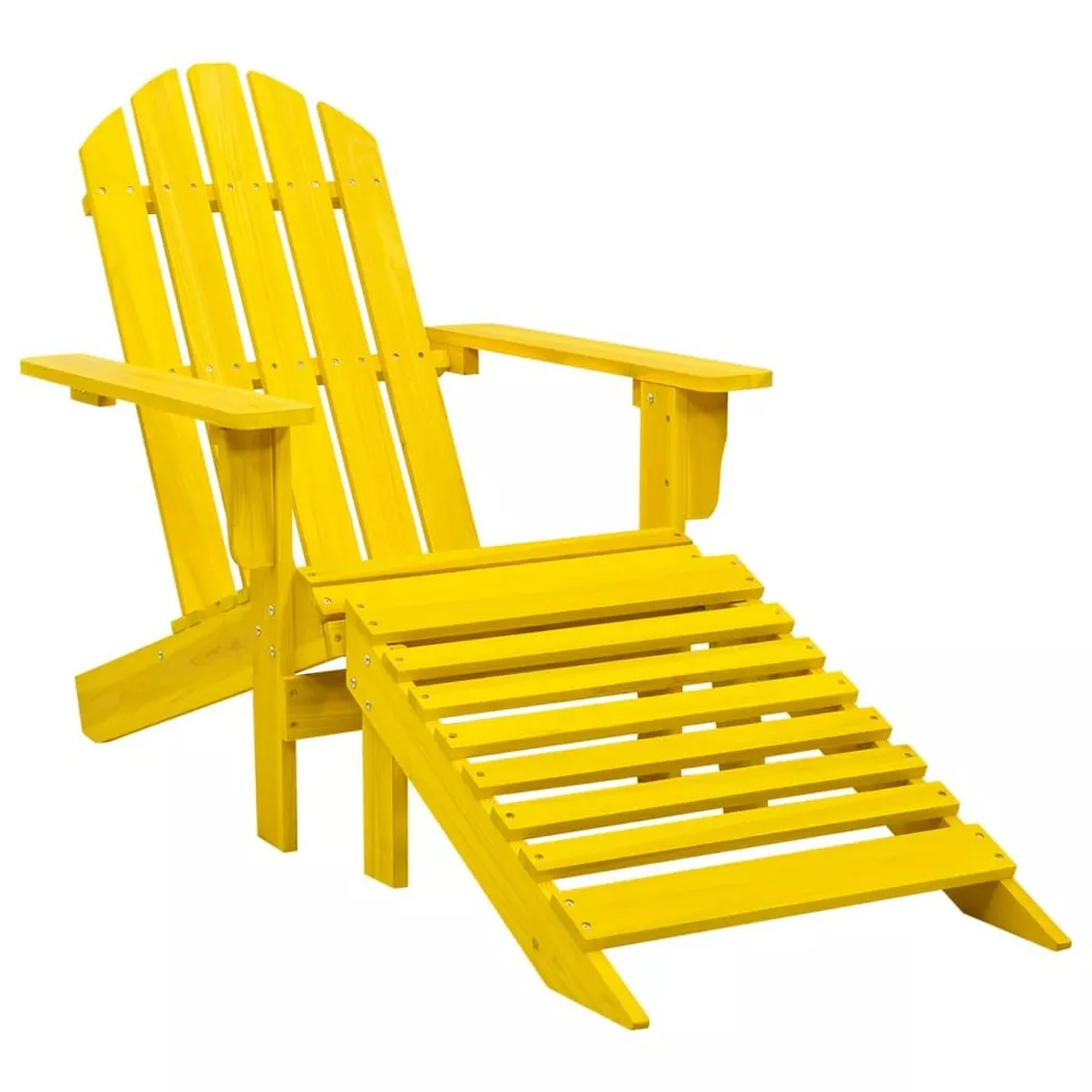 VidaXL - Chaise de jardin bois, One Size, Jaune Bariolé