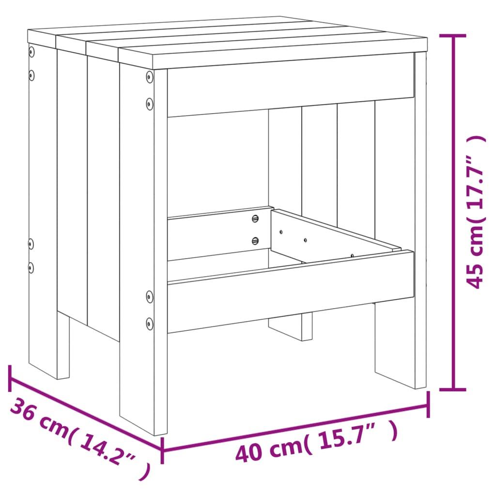 VidaXL Tabouret de jardin bois de pin  