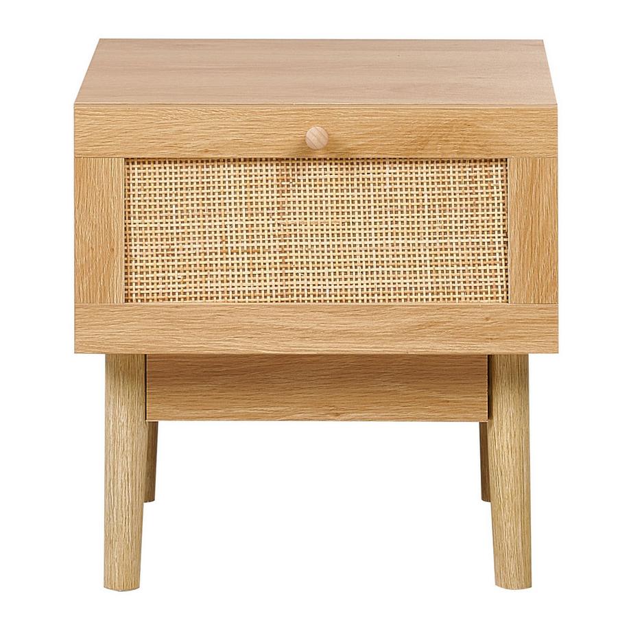 Beliani Table de nuit à 1 tiroir en Panneau de particules de bois Boho NIVO  