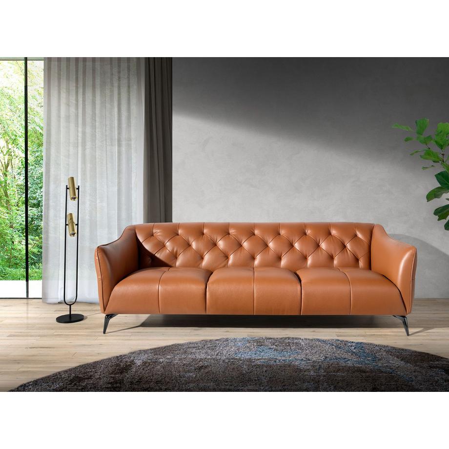 ANGEL CERDA Divano Chester a 3 posti in pelle marrone  