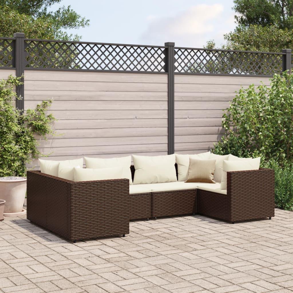 VidaXL set salotto da giardino Polirattan  