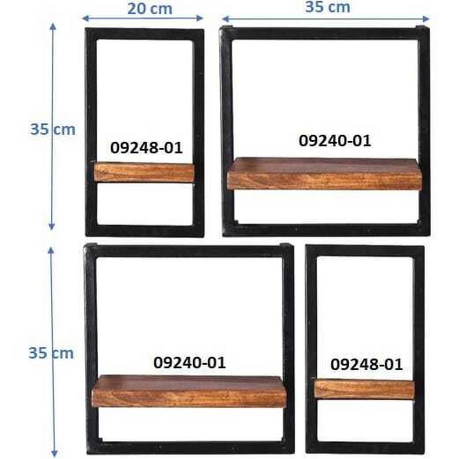 mutoni Wandregal Havanna natur 60x25x75 (4-tlg)  