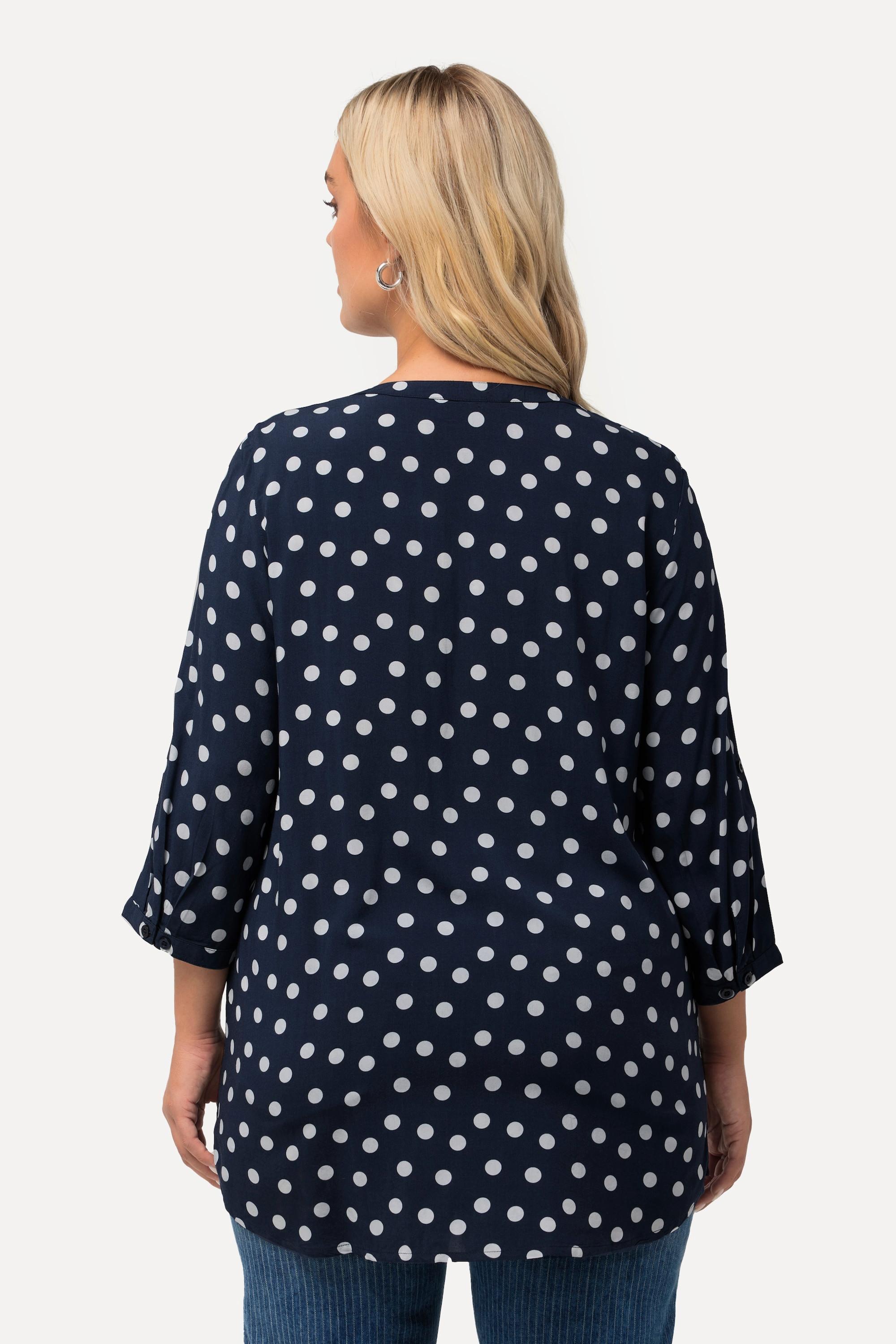 Ulla Popken Tunika Tunika-Ausschnitt 3/4-Arm  