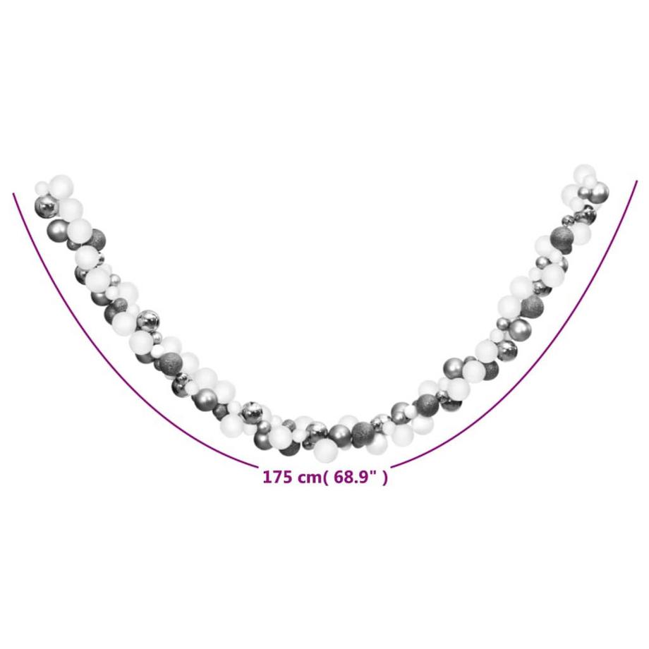 VidaXL  ghirlanda palline di Natale Polistirolo 