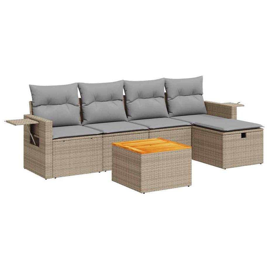 set di divani da giardino Polirattan