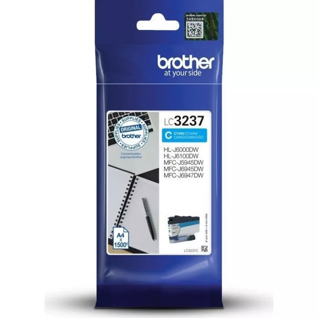 Brother – Tintenpatrone cyan LC-3237C MFC-J5945DW 1500 Seiten, Cyan-Blau, One Size