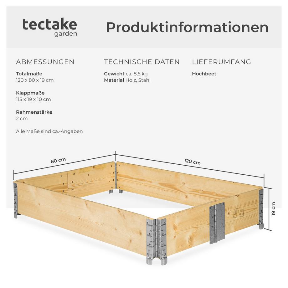 Tectake Orto rialzato  Legno  
