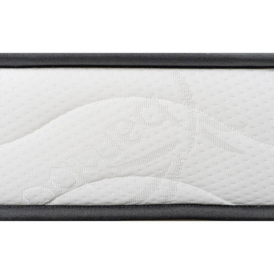 Vente-unique Ensemble 90 x 190 cm sommier coffre blanc + matelas mousse et coutil bambou ép.15cm - KANANI de NATUREA  