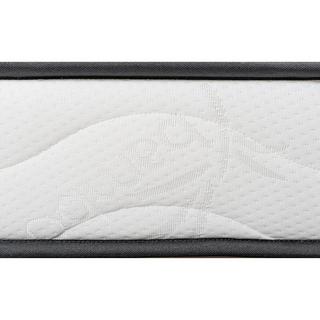 Vente-unique Set 90 x 190 cm Rete contenitore Bianco + Materasso schiuma e rivestimento bambù sp. 15 cm - KANANI di NATUREA  