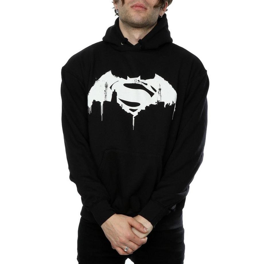 DC COMICS Batman v Superman Dawn of Justice Logo Felpa con cappuccio  