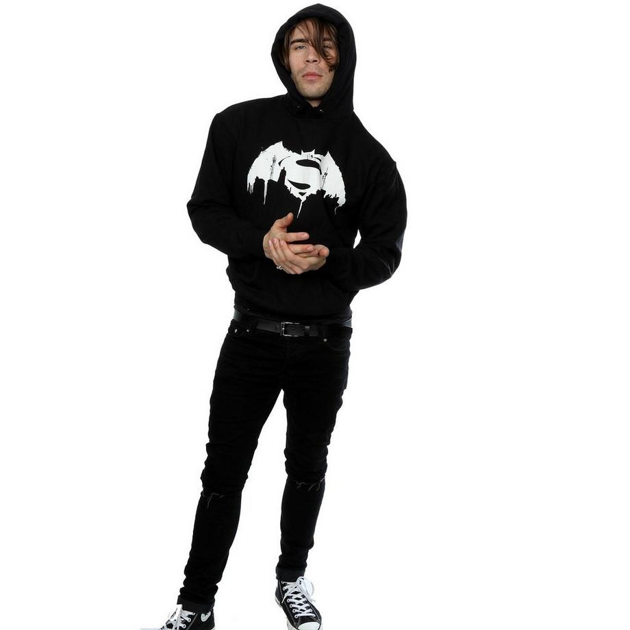 DC COMICS Batman v Superman Dawn of Justice Logo Felpa con cappuccio  