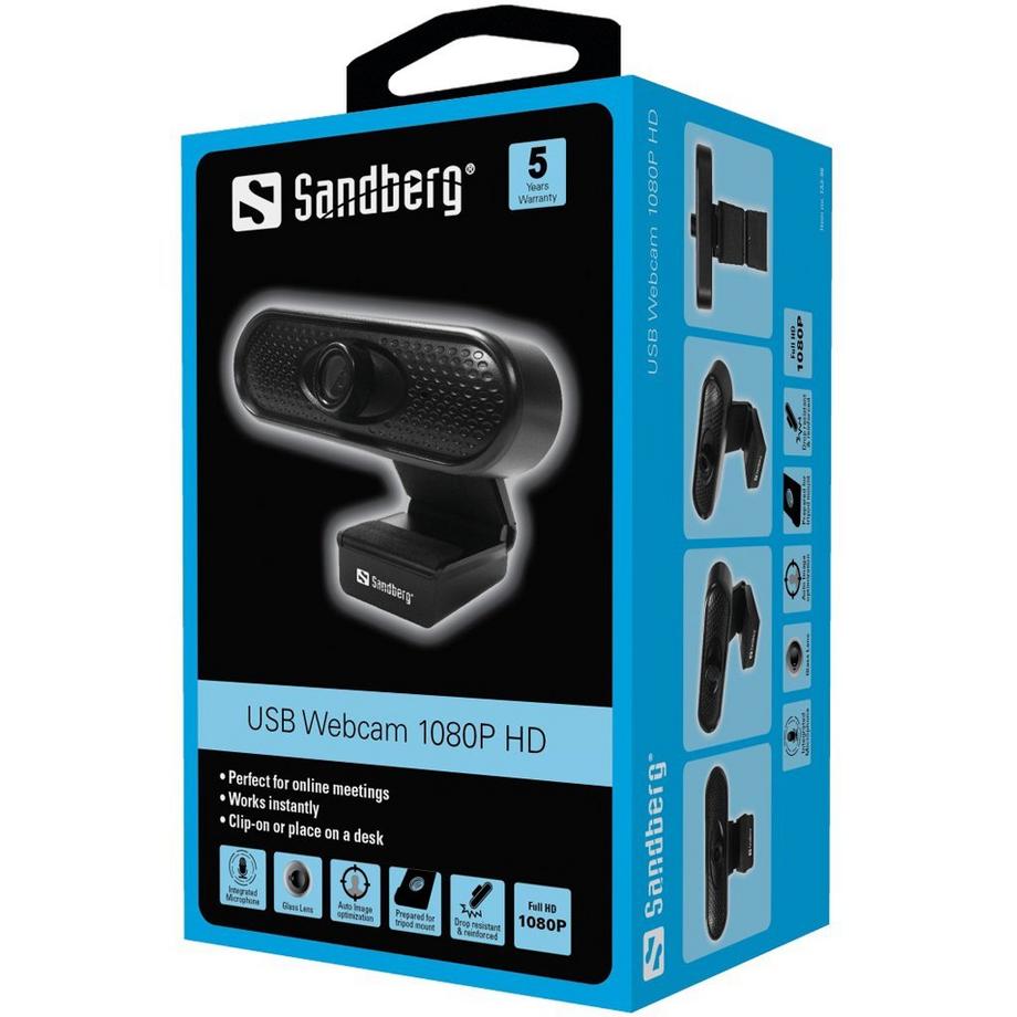 Sandberg  USB Webcam 1080P HD 