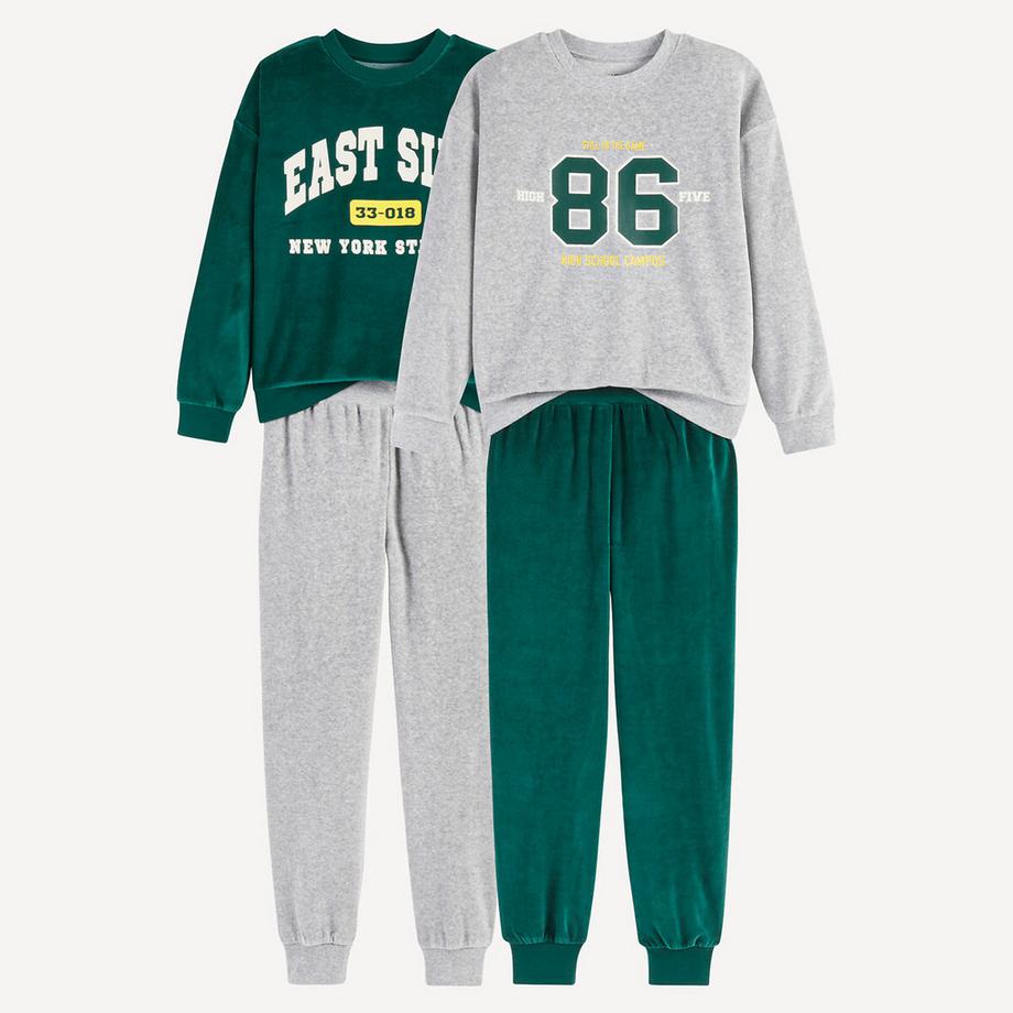 Lot de 2 pyjamas en velours