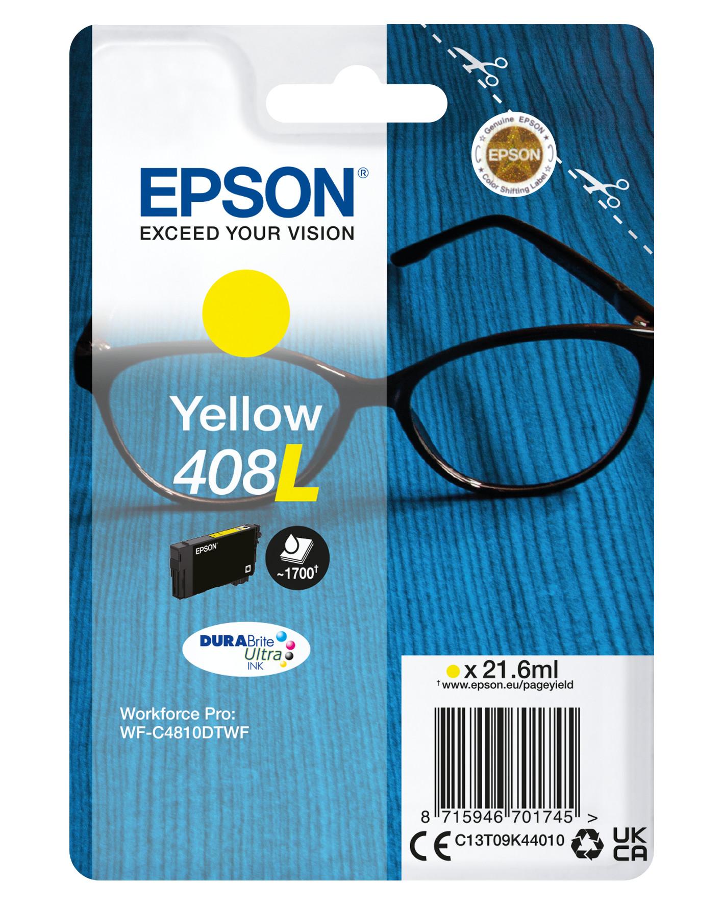 EPSON  Singlepack Yellow 408L DURABrite Ultra Ink 