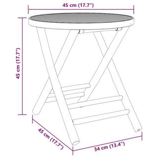 VidaXL Table de jardin bambou  