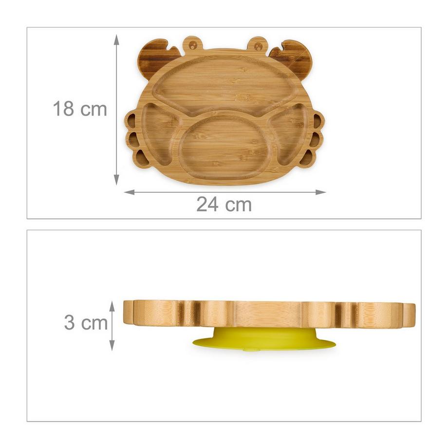 B2X  Assiette bébé à ventouse "Crabe" 