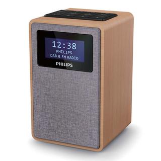 PHILIPS  Philips TAR5005/10 Radio Uhr Digital Grau, Holz 