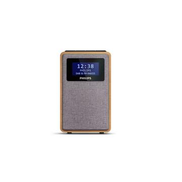 Philips TAR5005/10 Radio portable Horloge Numérique Gris, Bois