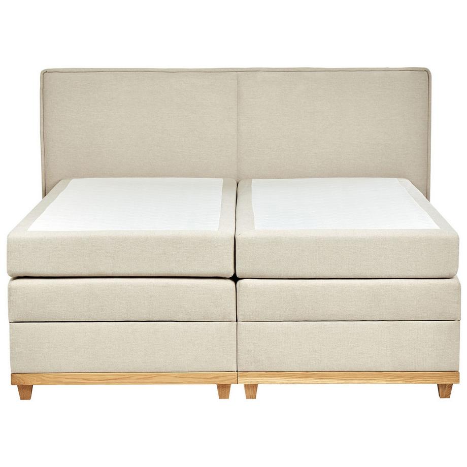 Beliani Lit boxspring avec rangement en Tissu Traditionnel DYNASTY  