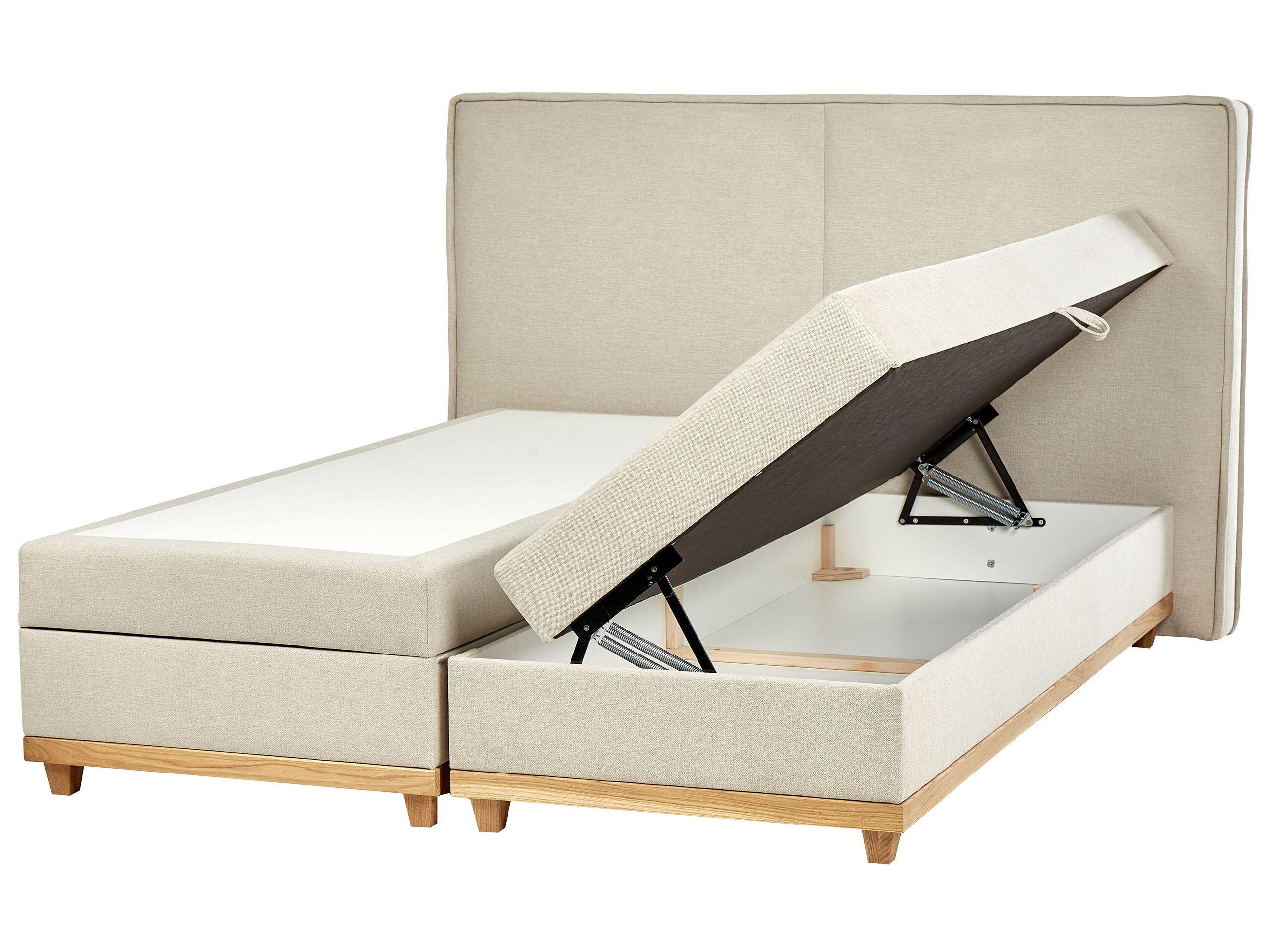 Beliani Letto boxspring en Poliestere Moderno DYNASTY  