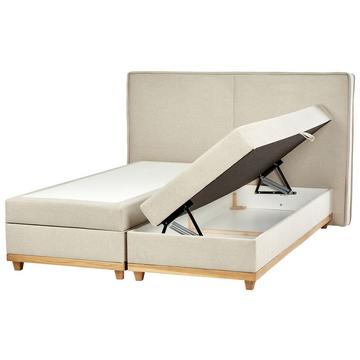 Lit boxspring avec rangement en Tissu Traditionnel DYNASTY