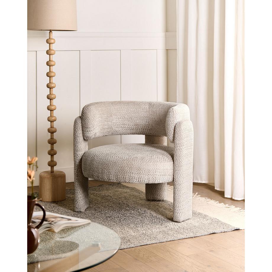 Beliani Fauteuil en Tissu chenille  BUREA  