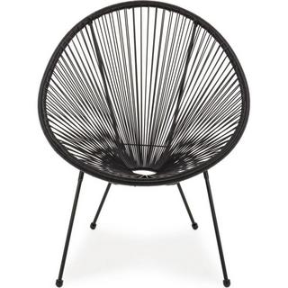 mutoni Fauteuil de jardin parker spaghetti noir  